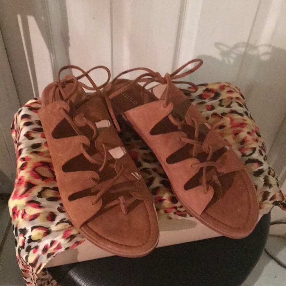 Loeffler Randall suede Kira gladiator sandals